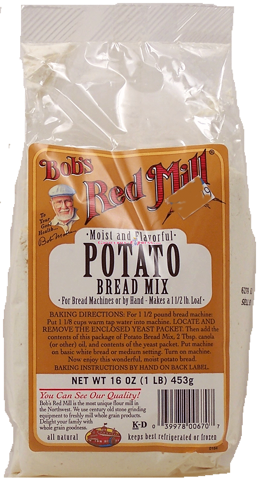 Bob's Red Mill&nbsp;Moist And Flavorful&nbsp;potato bread mix, for bread machines, makes a beautiful 1-1/2 lb. loaf Full-Size Picture